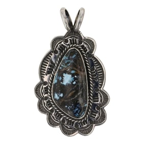 Sunshine Reeves Navajo Blackjack Turquoise Pendant