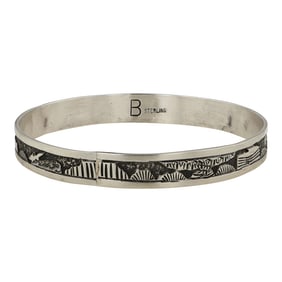 Elaine Becenti Navajo Storyteller Bangle Bracelet
