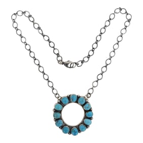 Louise Jim Navajo Blue Ridge Turquoise Necklace