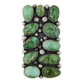 Elgin Tom Navajo Sonoran Gold Turquoise Adjustable Ring