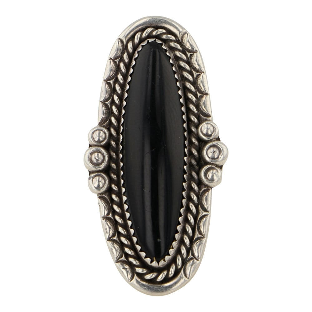 Vintage Navajo Black Onyx Ring (1 of 3)