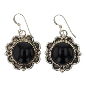 Navajo Black Onyx Earrings