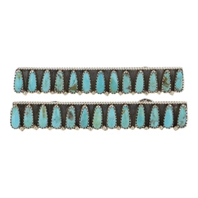 Vintage Navao Turquoise Set of Two Matching Pins