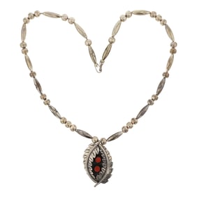 Vintage Navajo Coral Necklace