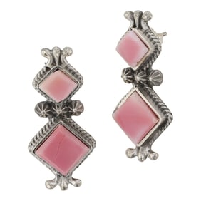 RB Navajo Pink Conch Earrings
