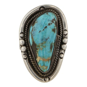 Vintage Navajo Nevada Turquoise Ring