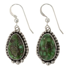 Lee Sandoval Navajo Sonoran Gold Turquoise Earrings