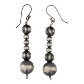 Navajo Oxidized Beads Mixed size Earrings
