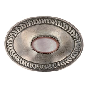 Vintage Navajo Pink Mussel Shell Pin