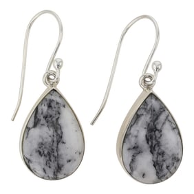 Erma Arviso Navajo White Buffalo Earrings