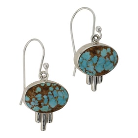 Catheryn Webster Navajo Number Eight Turquoise Earrings