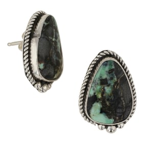 Della Wyllie Navajo New Landers Chalcociderite Earrings