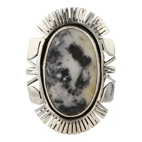 Wilbert Secatero Navajo Gertrude Zachary Southwest Shop White Buffalo Ring