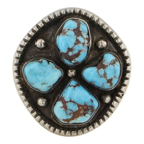 Vintage Navajo Blue Moon Turquoise Ring