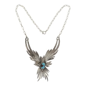 Charles Johnson Navajo Turquoise Sunburst Choker