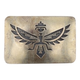 Hopi Vintage Plain Silver Buckle