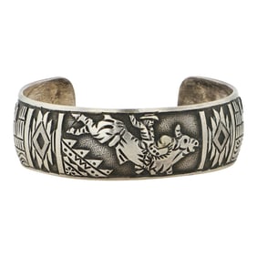 Navajo Story Teller Cuff Bracelet
