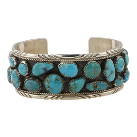 Navajo Nevada Turquoise Cuff Bracelet