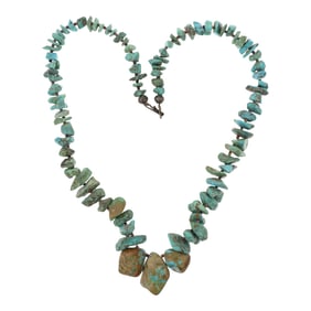 Vintage Navajo Nevada Turquoise Nugget Necklace