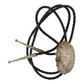 Vintage Navajo Plain Silver Bolo Tie