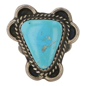 Vintage Navajo Kingman Turquoise Ring