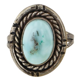Vintage Navajo Nevada Turquoise Ring