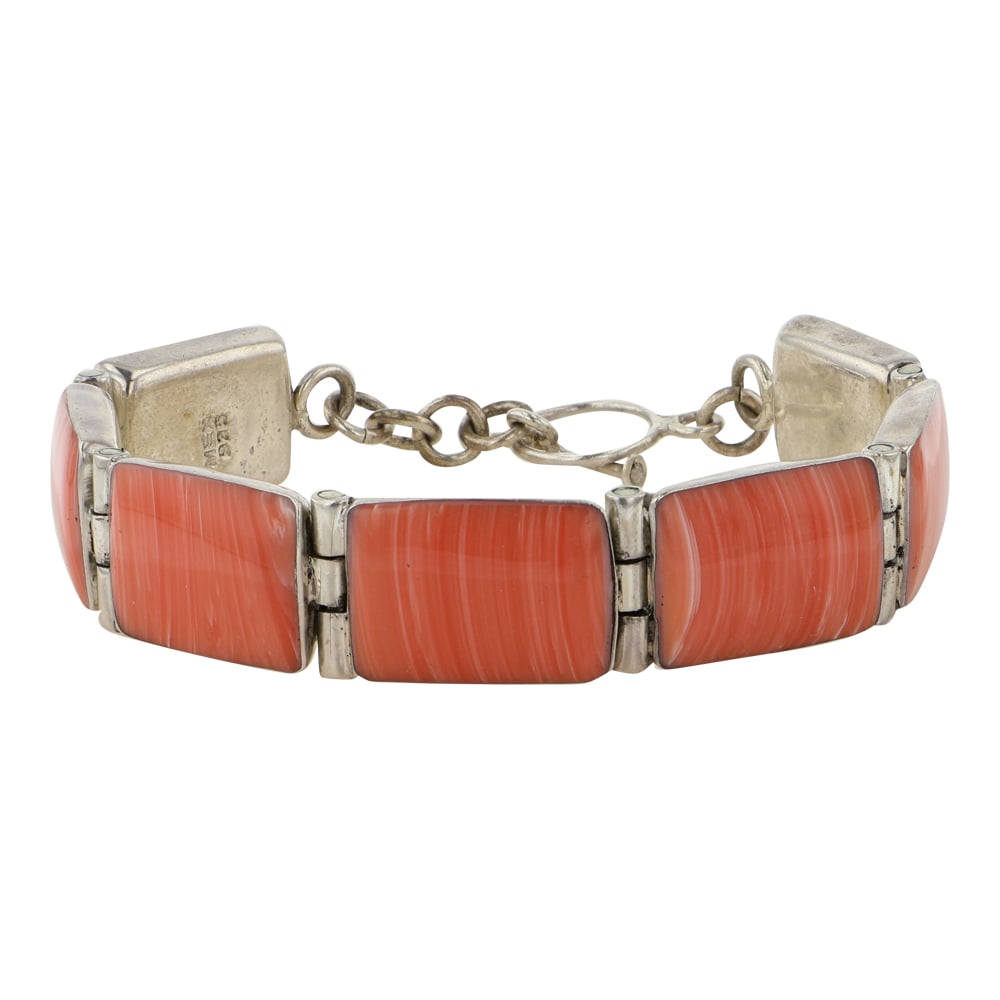 Vintage Taxco Shell link Bracelet (1 of 3)