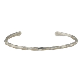Navajo Plain Silver Cuff Bracelet