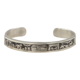 Tillie John Navajo Story Teller Cuff Bracelet