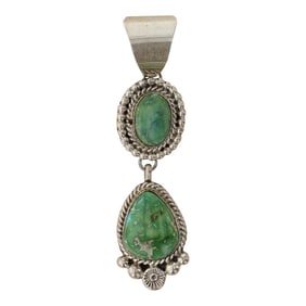 Chris Charley Navajo Sonoran Gold Turquoise Pendant