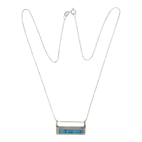 Troy Natachu Zuni Turquoise Inlay Pendant