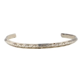 Vintage Navajo Stamped Triangle Wire Bracelet