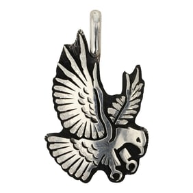 Hopi Plain Silver Eagle Pendant