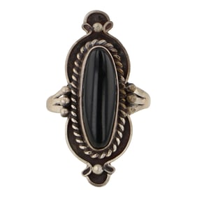 Nakai Southwest Shop Navajo Black Onyx Ring