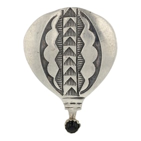 Navajo Black Onyx Hot Air Balloon Pin