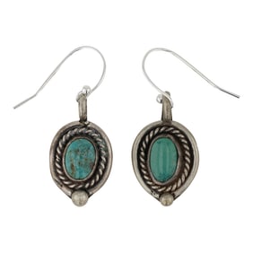 Vintage Navajo Nevada Turquoise Earrings