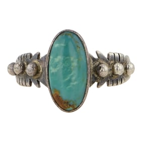 RB Navajo Menassa Turquoise Ring