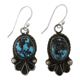 Vintage Navajo Nevada Turquoise Earrings