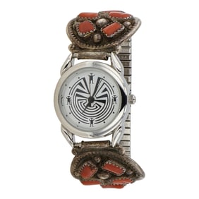 RB Navajo Mediterranean Coral Watch bracelet