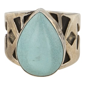 Navajo Compitos Turquoise Ring