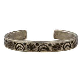 Vintage Navajo Plain Silver Cuff Bracelet