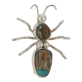 Navajo Royston Turquoise Insect Pin