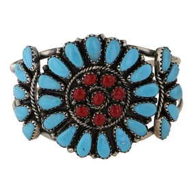 Navajo Cluster Block Cuff Bracelet