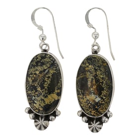 Della Wyllie Navajo New Landers Chalcociderite Earrings