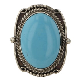 Micael Calladito Navajo Compitos Turquoise Ring