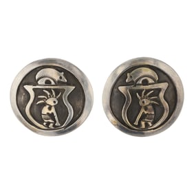 Navajo Plain Silver Earrings