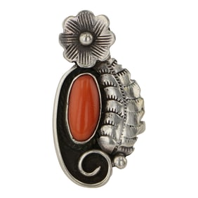 Vintage Navajo Coral Ring