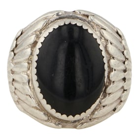 Navajo Black Onyx Men's Ring