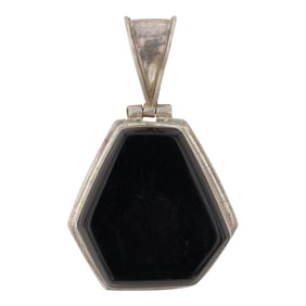Vintage Taxco Black Onyx Pendant