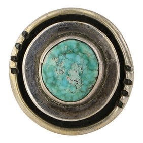 Vintage Navajo Nevada Turquoise Ring